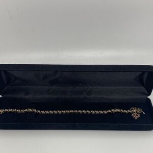 Sterling Silver 925 Heart Crystal Studded Tennis Bracelet ✨7 “